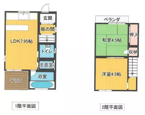 Ariake-gun Hirokawa-cho Oaza Kamitsuki (Hirokawa Beach Station) 2-story 2LDK