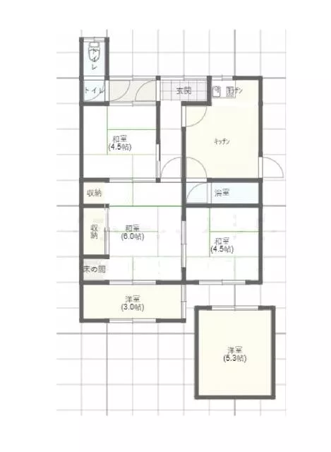 Ichinomiya City, Nishigojo, Shimosuga, single-story building, 5DK