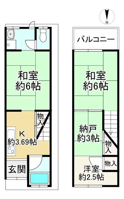 Daito City, Nakakusunosato-cho (Shijonawate Station) 2-story building 3SK