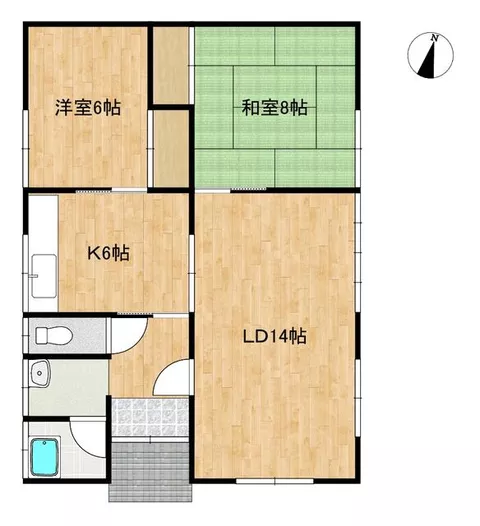 Towada City, Oaza Sanbongi, Nishikoinaka (Nihonmatsu Towada Station), single-story building, 2LDK