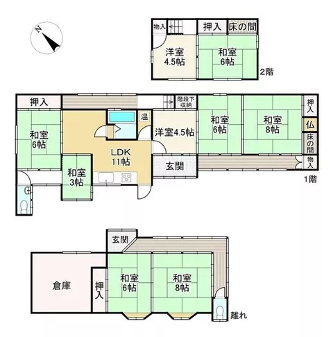 Yasu City, Hie (Yasu Station) 2-story building 7LDK