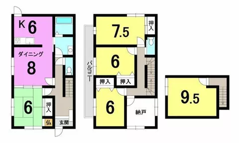 Koka City, Mizuguchi Town Yama (Mizuguchi Matsuo Station) 3-story building 5DK