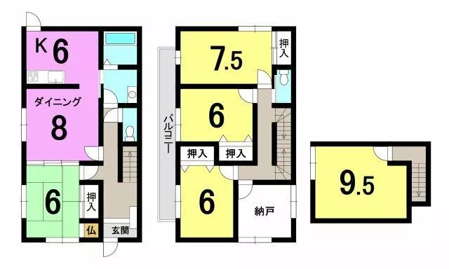 Koka City, Mizuguchi Town Yama (Mizuguchi Matsuo Station) 3-story building 5DK