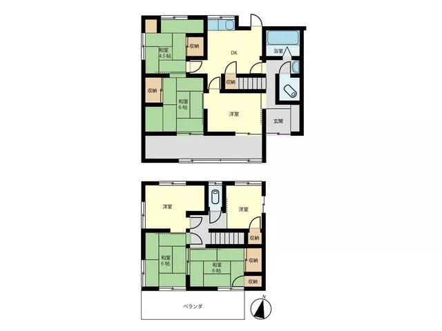 A spacious 7LDK achievable at this price! Convenience store, supermarket, and school within walking distance