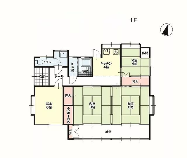 Hitachiota City, Baba Town, single-story building, 4DK
