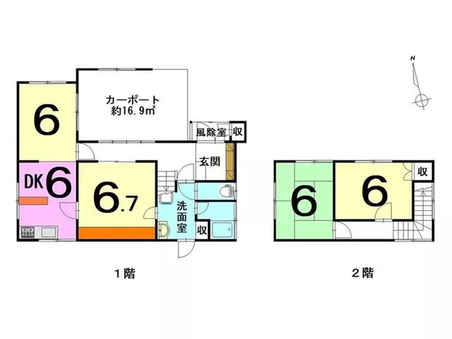 A 4DK used house with all rooms over 6 tatami mats, close to Shin-Aomori Station!