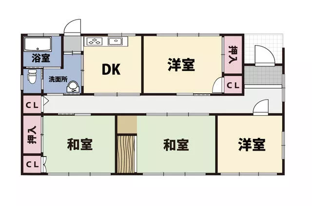 Ashikaga City, Hyakuto Town (Fukui Station) Single-story building 4DK