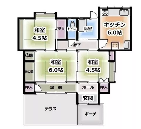 So City, Osumi Town, Iwakawa, single-story building, 3K