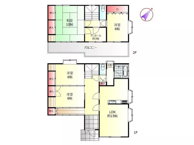 ・Parking for 2 cars available! ・Good condition inside! ・2 rooms on the 1st floor! ・Good sunlight exposure!