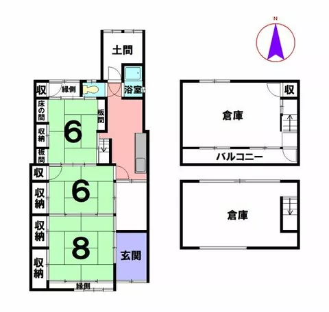 Tanba Sasayama City, Minami Shinmachi, 1-story, 3DK