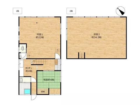 Land area 126.07 tsubo, parking for 9 cars, 3K with two spacious Western-style rooms that can be used separately - Image 3