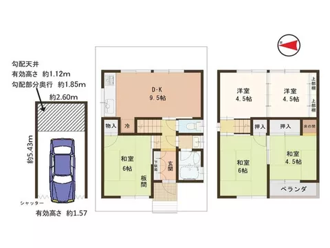 ●5DK layout ●There are living facilities within walking distance ●Front road 6m