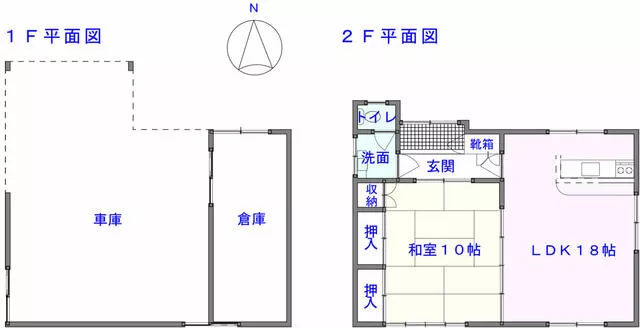 Miyoshi City, Ikeda-cho Ueno (Awa Ikeda Station) 2-story 7DK