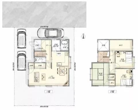 Yanagawa City, Mihashi Town Egaku (Nishitetsu Yanagawa Station), 2 floors, 3SLDK