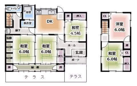 Kabayama, Mitsu-mata Town, Kitamorokata District, 2-story, 5DK