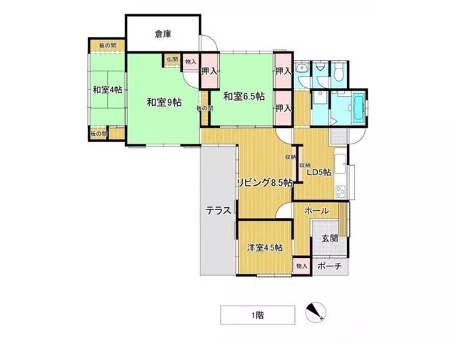 Introducing a popular single-story house in the Oono area.