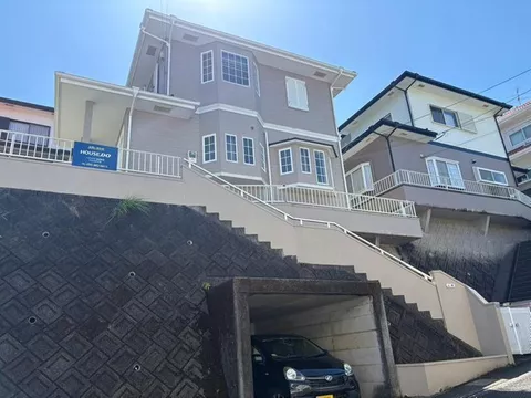 Close to the bypass & with a dug-in garage,安心 during rain and typhoons! You can acquire the building with a loan equivalent to rent.