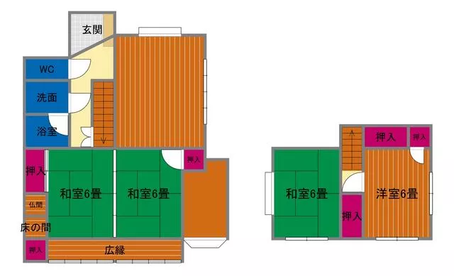 Iwakuni City, Yuu-cho Chidori-ga-oka 1-chome (Yuu Station) 2-story building 4LDK