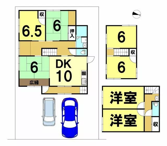 Kurashiki City, Tamashima Otsushima (Shin-Kurashiki Station) 2-story building 7DK