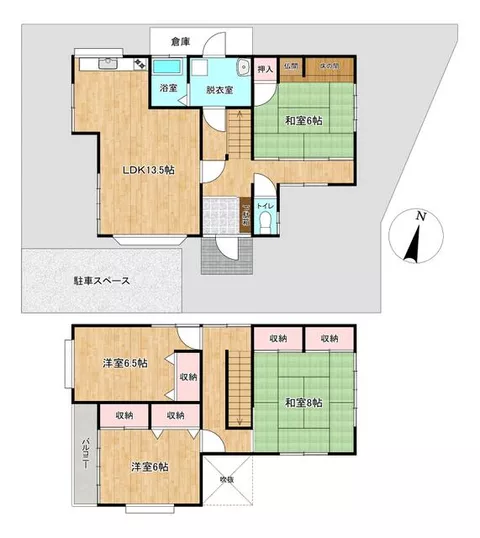 Kitakyushu City Moji Ward Teranouchi 1-chome (Komorie Station) 2-story building 4LDK - Image 2