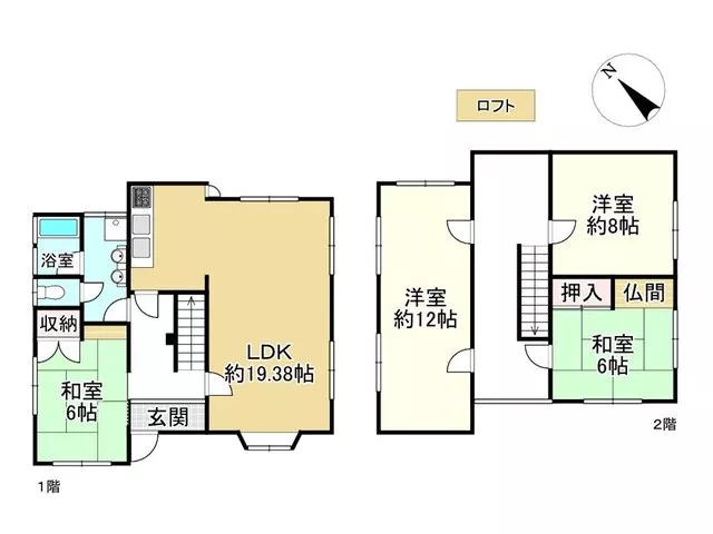 ●Building constructed by Misawa Homes●Two-way road●4LDK with all rooms over 6 tatami mats