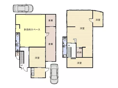 Location with a sense of nature! With a warehouse, also suitable for a store and office ◎ Parking for 2 cars available (depending on vehicle type)