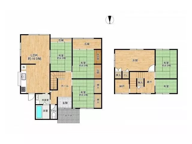 ◆Corner lot◆6LDK + storage◆Parking for 2 cars available◆About 10 minutes on foot from Meitetsu Bisai Line "Tamanoi" Station