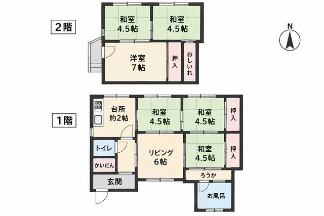 Nagoya City Nakagawa Ward Shimonishiki Town Nishinokiri (Fushiya Station) 2-story 5DK