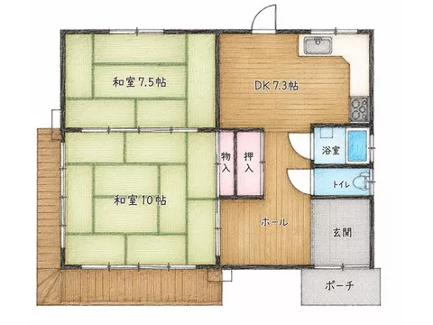 A Japanese-style house where you can spend a rich daily life while viewing a seasonal Japanese garden