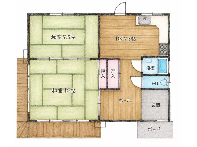A Japanese-style house where you can spend a rich daily life while viewing a seasonal Japanese garden