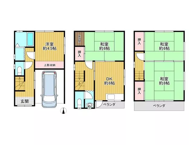 Flat land, flat to the station, south-facing, city gas, three stories or more