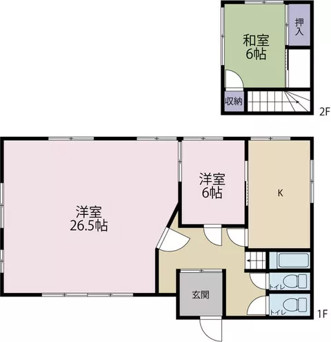 Nihonmatsu City, Narita, Teranomai (Nihonmatsu Station) 2-story building 3DK