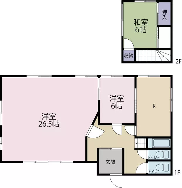 Nihonmatsu City, Narita, Teranomai (Nihonmatsu Station) 2-story building 3DK