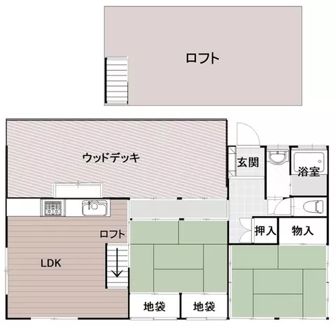Etajima City, Okimi Town Oka Daiou, single-story, 2LDK