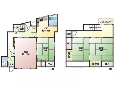 - 1 minute on foot to the bus stop - Elementary school within 5 minutes on foot - The interior is spacious with a 4DK layout