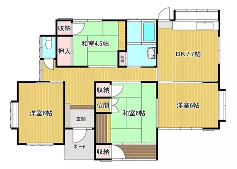 Yahatanishi Ward, Kitakyushu City, Kasugadai 4-chome (Nishiyama Station) Single-story building 4DK - Image 2