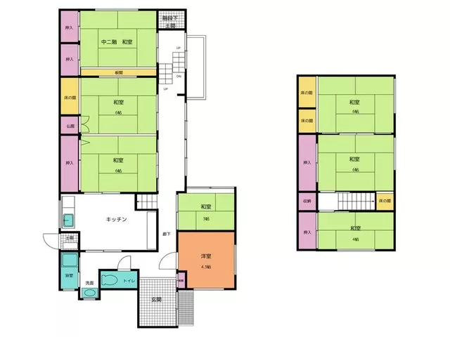 Comfortable living in Iguchi Hon-e! Features a hidden mid-level.