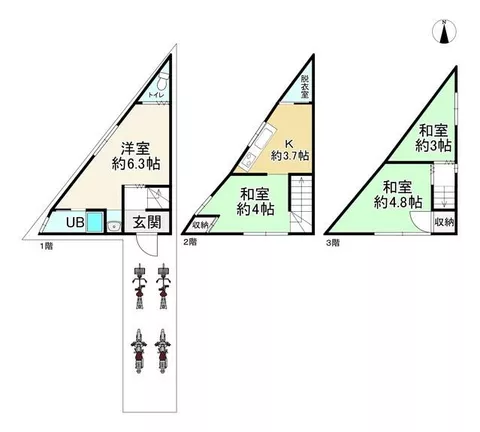 Moriguchi City, Kaneda-cho 2-chome (Dainichi Station) 3-story building 4K