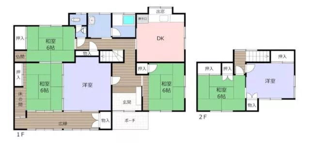 Kurashiki City, Tamashima Michiguchi (Shin-Kurashiki Station), 2-story, 6DK