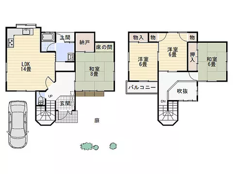 Used single-family home in Kawai Town, Nara Prefecture, Izumidai 2-chome