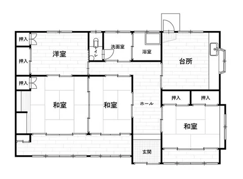 Akaiwa City, Okuyoshihara, single-story building, 4DK