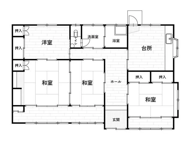 Akaiwa City, Okuyoshihara, single-story building, 4DK