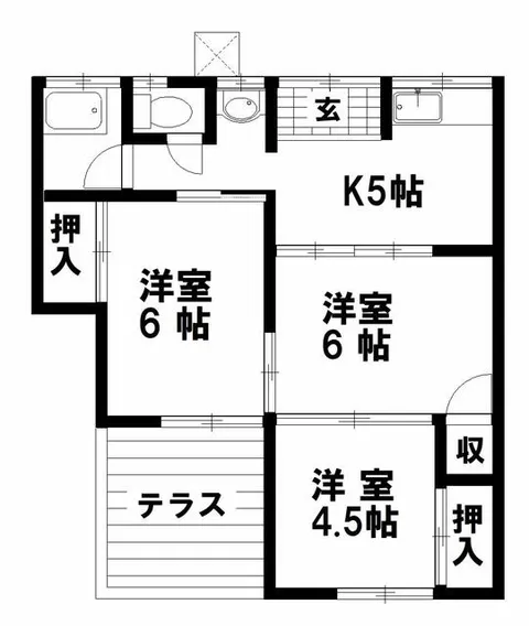 Kifune 1-chome, Umi Town, Kasuya District (Umi Station) Single-story building 3K