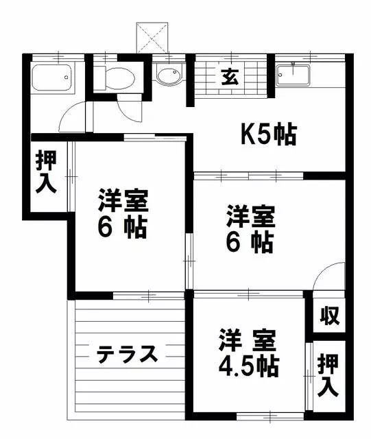 Kifune 1-chome, Umi Town, Kasuya District (Umi Station) Single-story building 3K