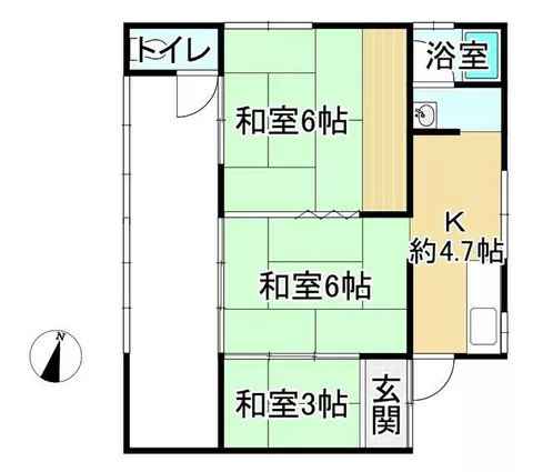 1-story building, 3K in Shindo 3-chome, Matsubara City (Kawachi Matsubara Station)