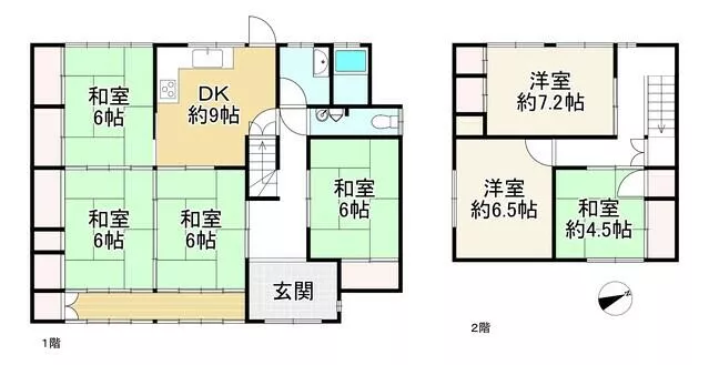 Koka City, Mizuguchi Town, Shinjo (Mizuguchi Station) 2-story building 7DK