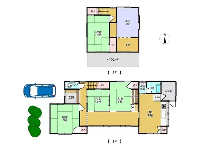 Fukui City, Ebata Town (Ebata Station), 2-story, 5DK
