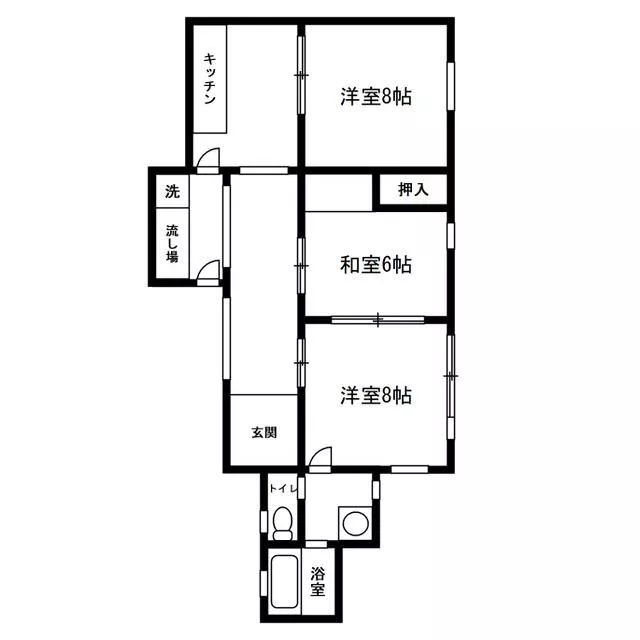 Tsu City, Atago-cho (Tsu Station) Single-story building 3DK