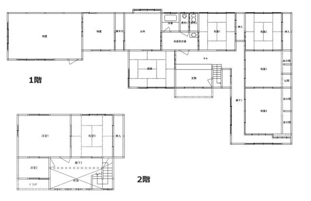 2-story building, 6SDK in Ishida Rokkamura, Gojome Town, Minami Akita District