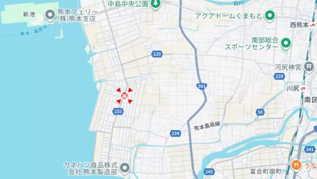 Kumamoto City, Minami Ward, Umikuchi Town (Kawashiri Station) single-story building 3K